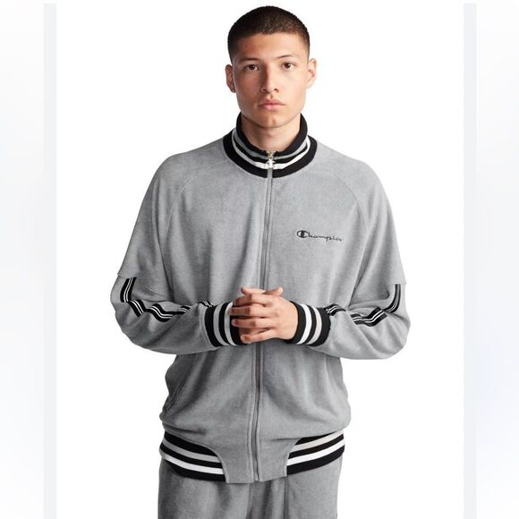 Champion Other - Men’s Champion Brand Grey Terry Full Zip Track Jacket Size Medium